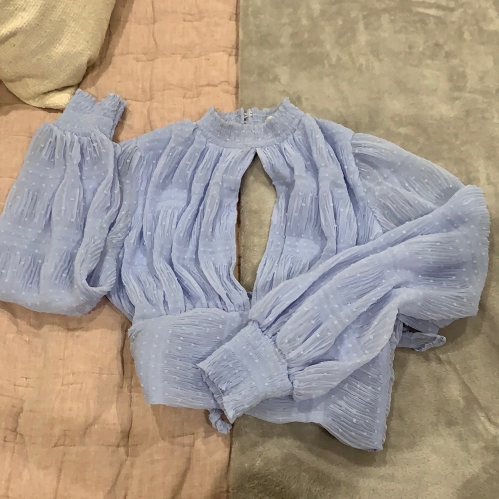 Light blue blouse